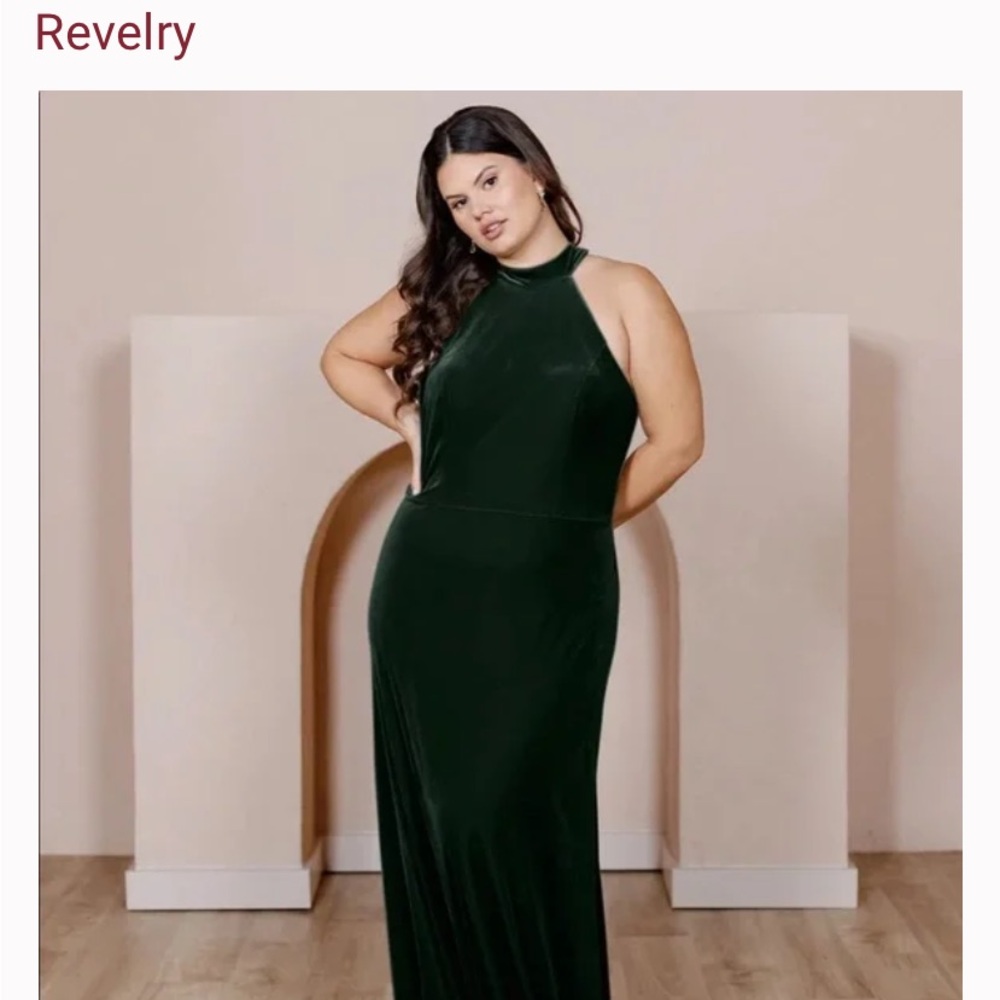 Revelry Tori Emerald Green Halter Maxi Dress